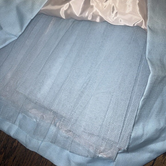 Vtg 50s EMMA DOMB Party Swing Dress Embroidered Fit Flare Tulle lined Xs - Picture 11 of 16